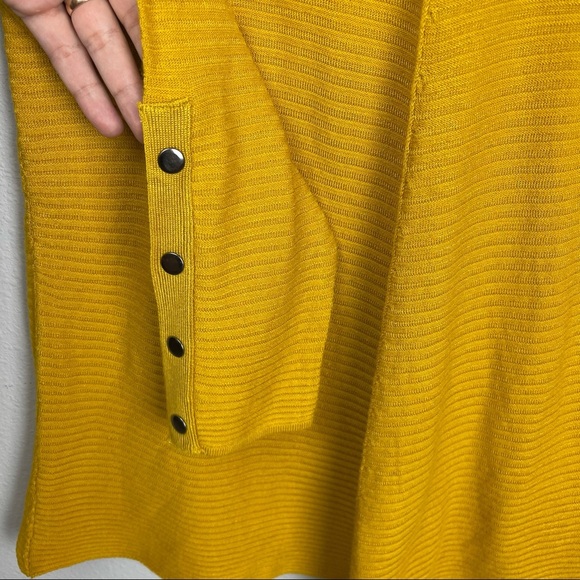 3/30$🔥NWT Alfani Yellow Tunic Ribbed Crewneck - Picture 6 of 11